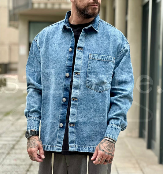 Giacca di jeans marmorizzata NJB