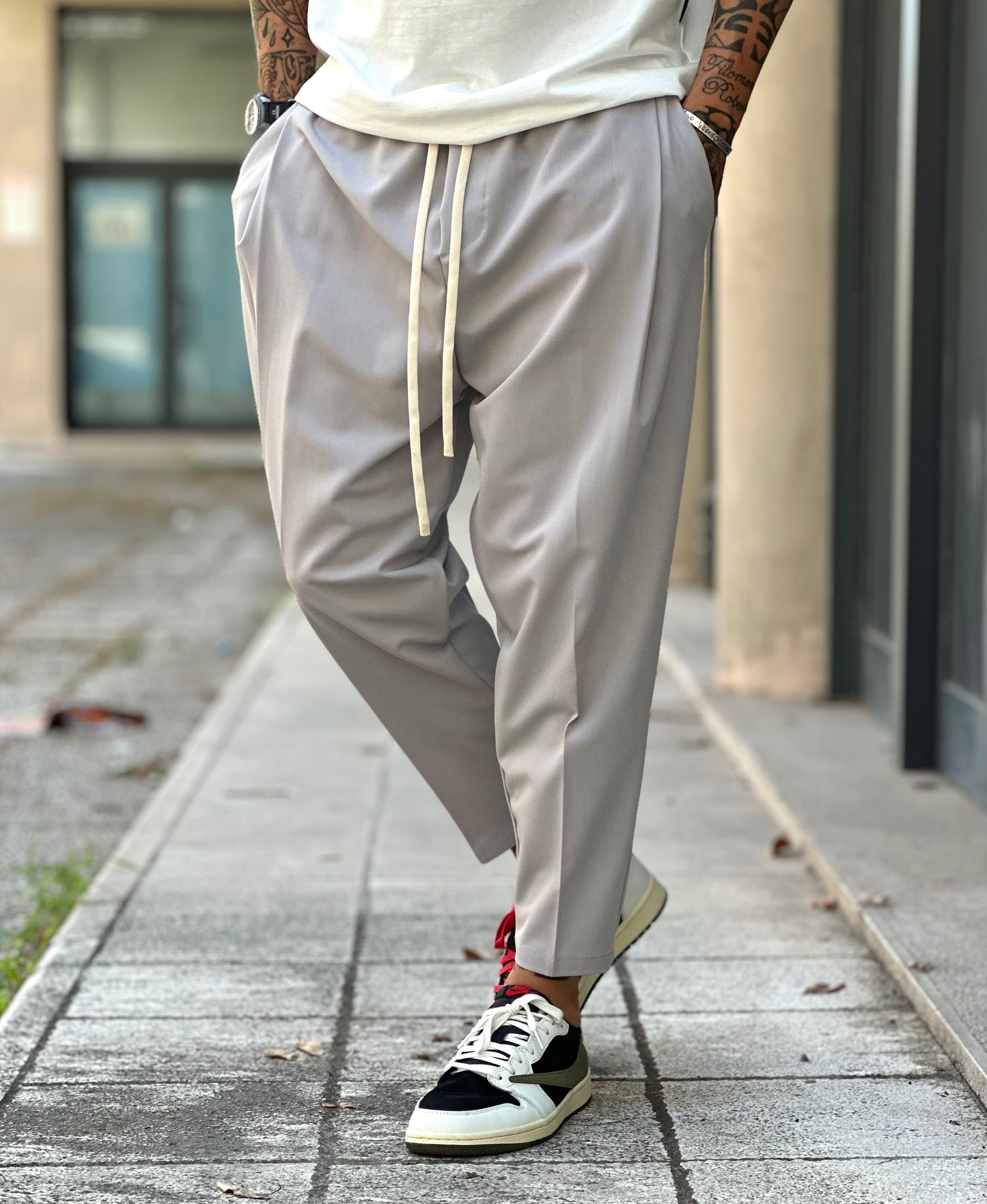 Pantalone Dik NJB grigio perla