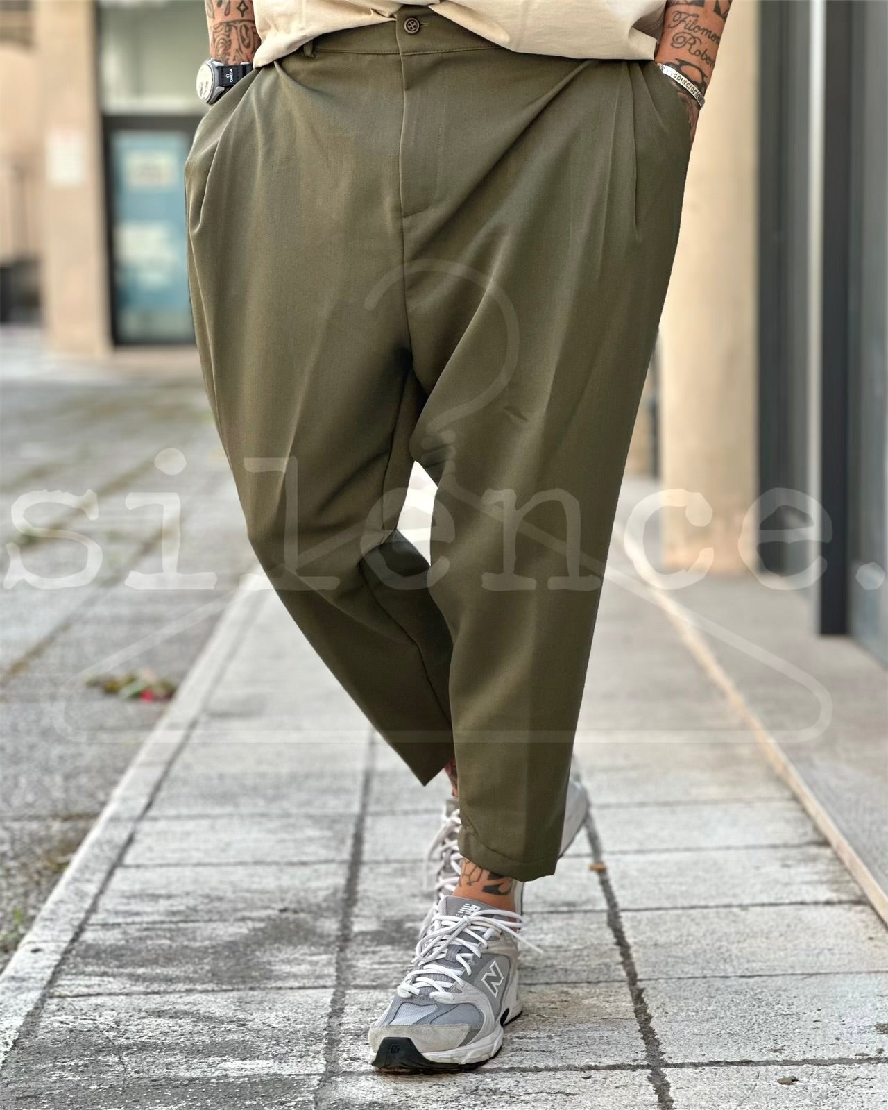 Pantalone KID NJB verde militare