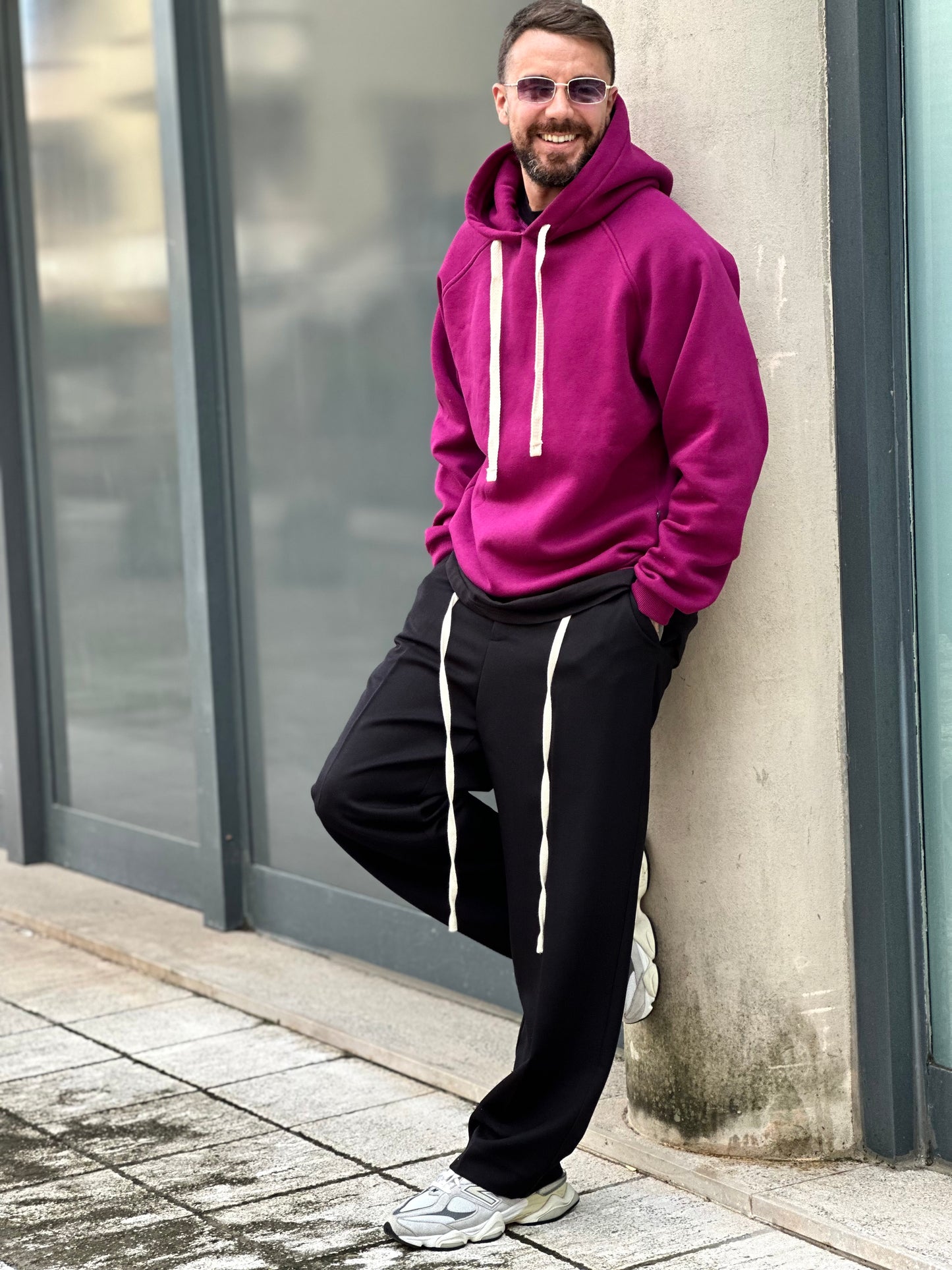 Felpa oversize NJB magenta