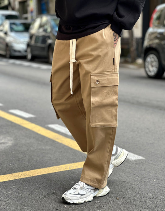 Pantalone cargo NJB beige