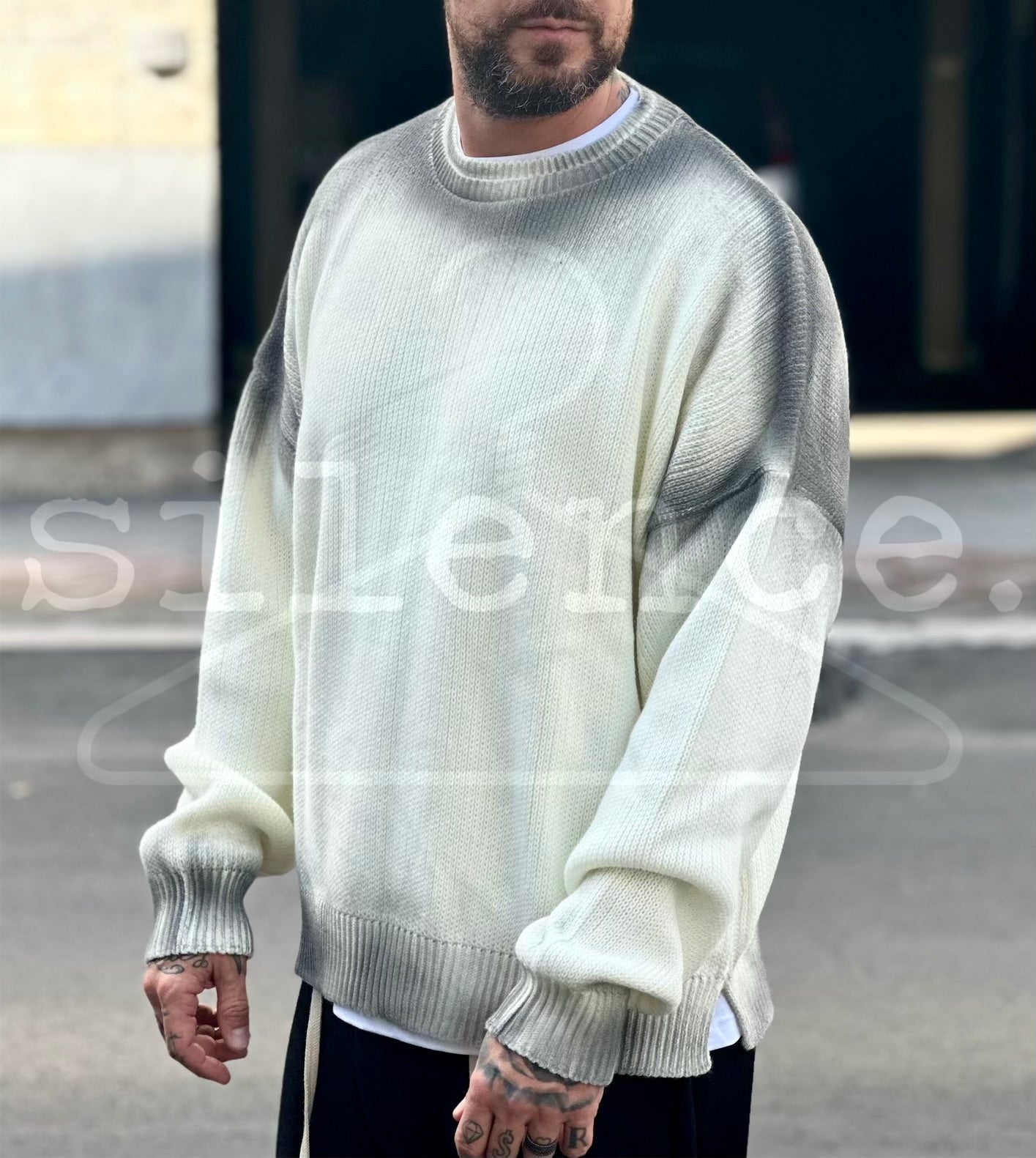 Maglione oversize panna NJB